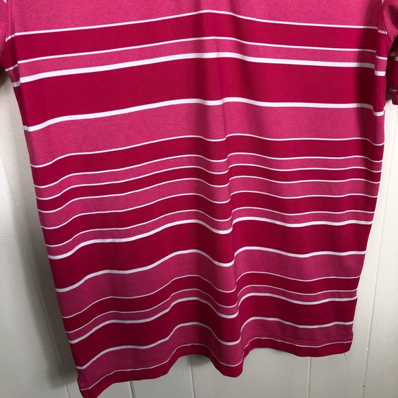 Nike Dri Fit Pink Striped Polo Sz M - Picture 7 of 9